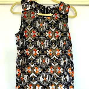 beautiful velvet and crepe sleeveless blouse.